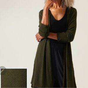 Athleta Harmony Pose Green Cardigan